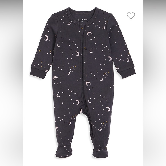🔮 petite lem // Stars & Moon print footed sleeper, 12 months - Picture 1 of 3